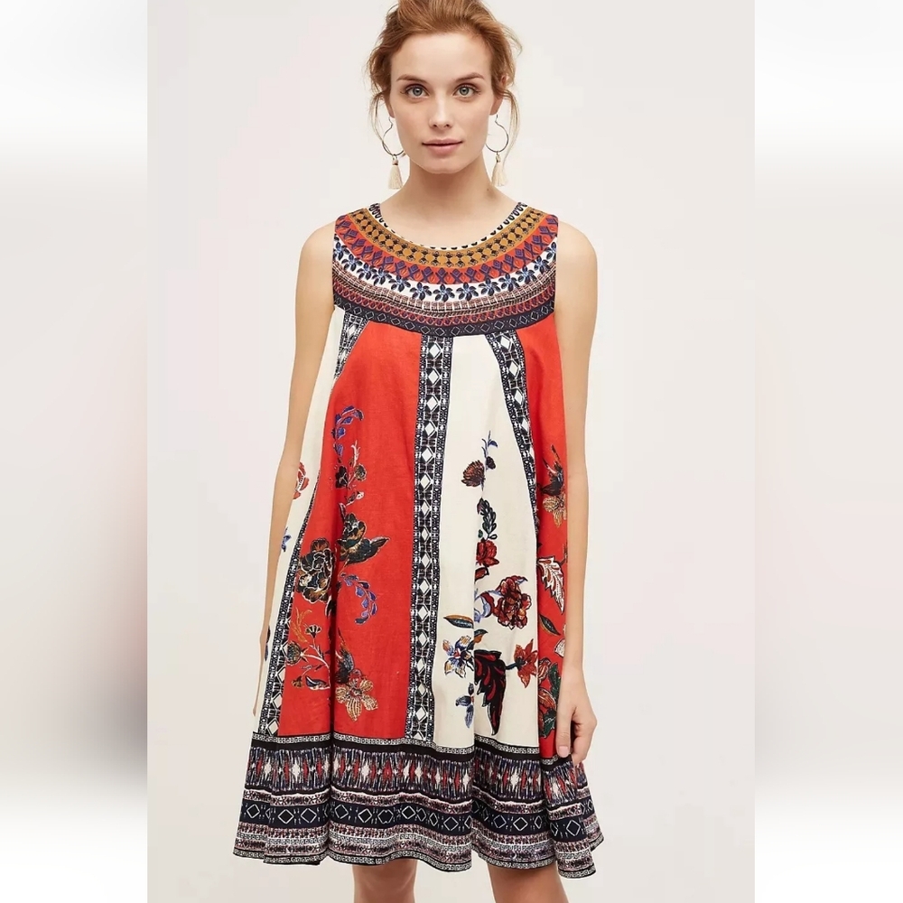 Anthropologie Cirque Swing Dress By Maeve MEDIUM